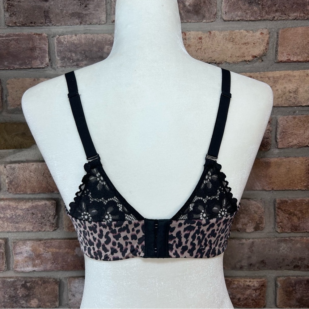 Maidenform Women's Full Coverage T-Shirt Bra Set - Black/Leopard Print - Picture 4 of 15